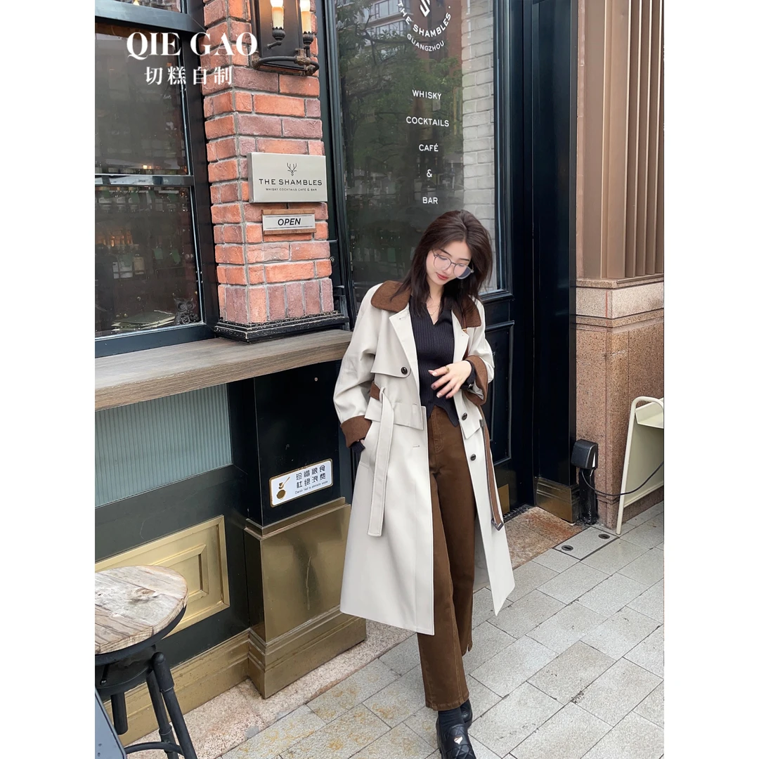 【1月】切糕【巴黎夜晚】秋冬百搭翻领拼接两穿休闲保暖洋气显瘦外套