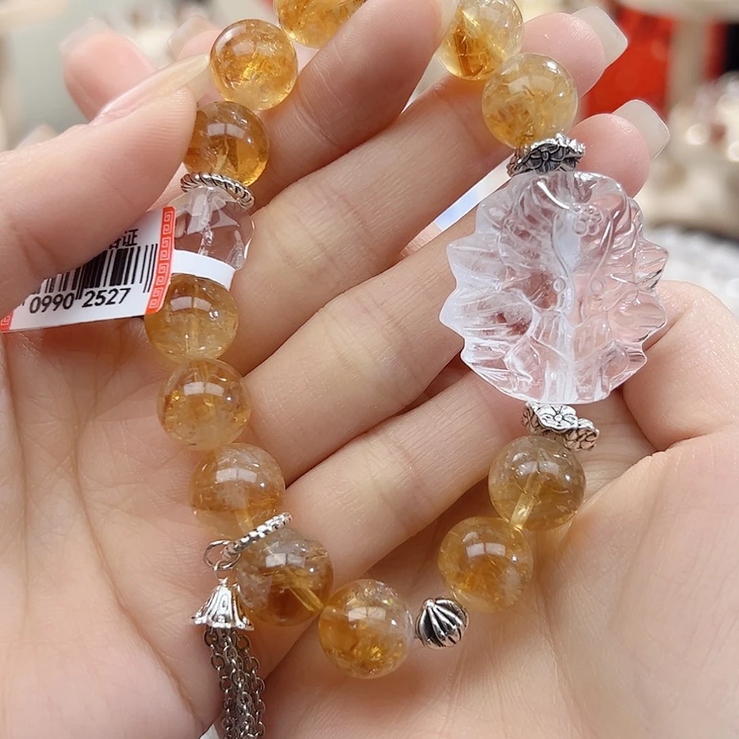 水晶手链未镶嵌黄塔晶11m m