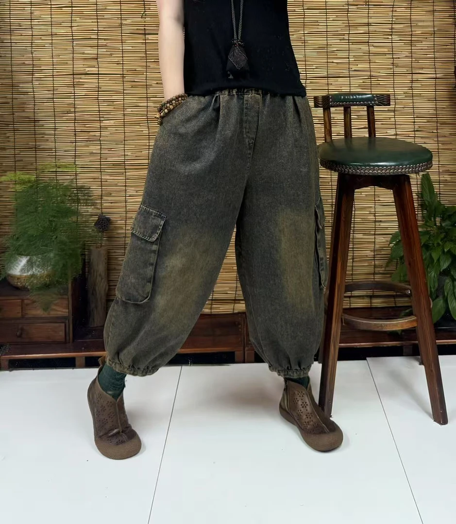 26029夏款工装口袋牛仔裤（长82左右，90-160斤）