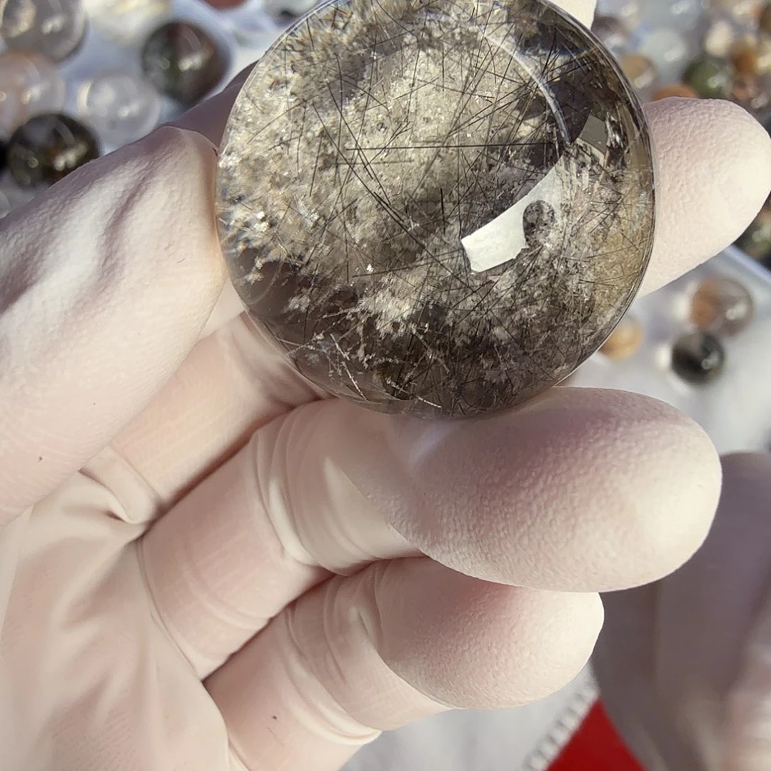 小***宙未镶嵌珠宝半成品水晶穿发29mm定制不退换