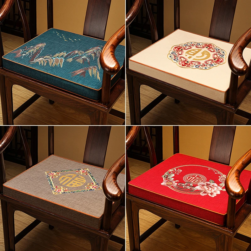 新中式乳胶椅垫椰棕坐垫红木实木座垫一体沙发垫椅子坐垫椅子