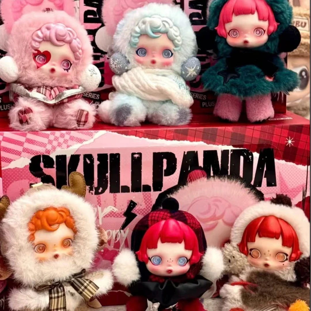 （代拆-拆盒）SKULLPANDA冬日乐章潮玩系列sp搪胶毛绒公仔