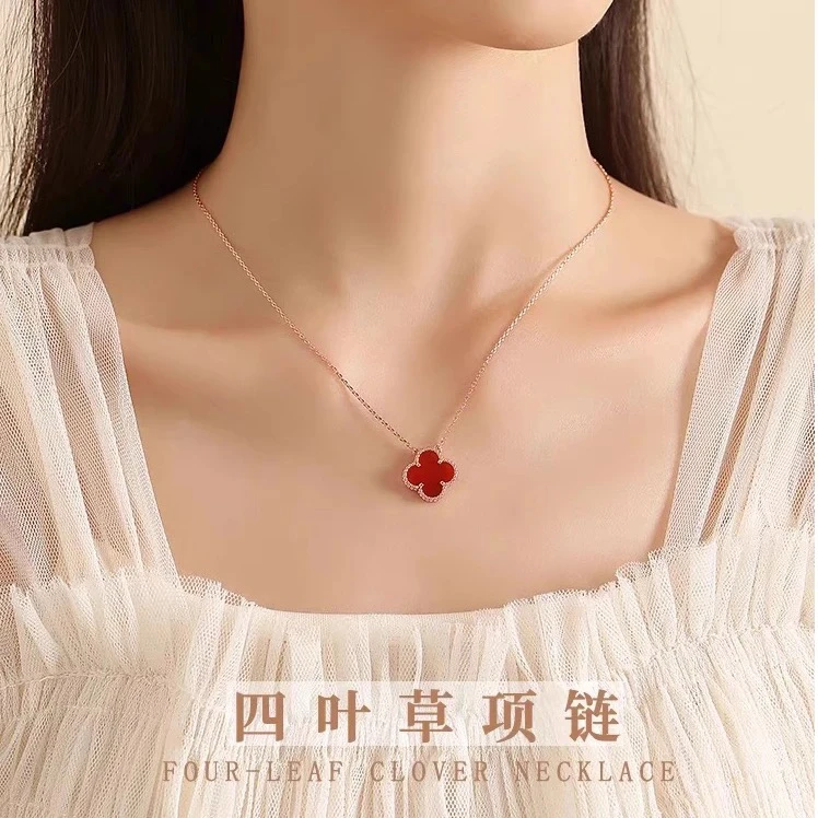 链子925银 幸运四叶草银项链轻奢时尚锁骨链生日礼物情人节送女友