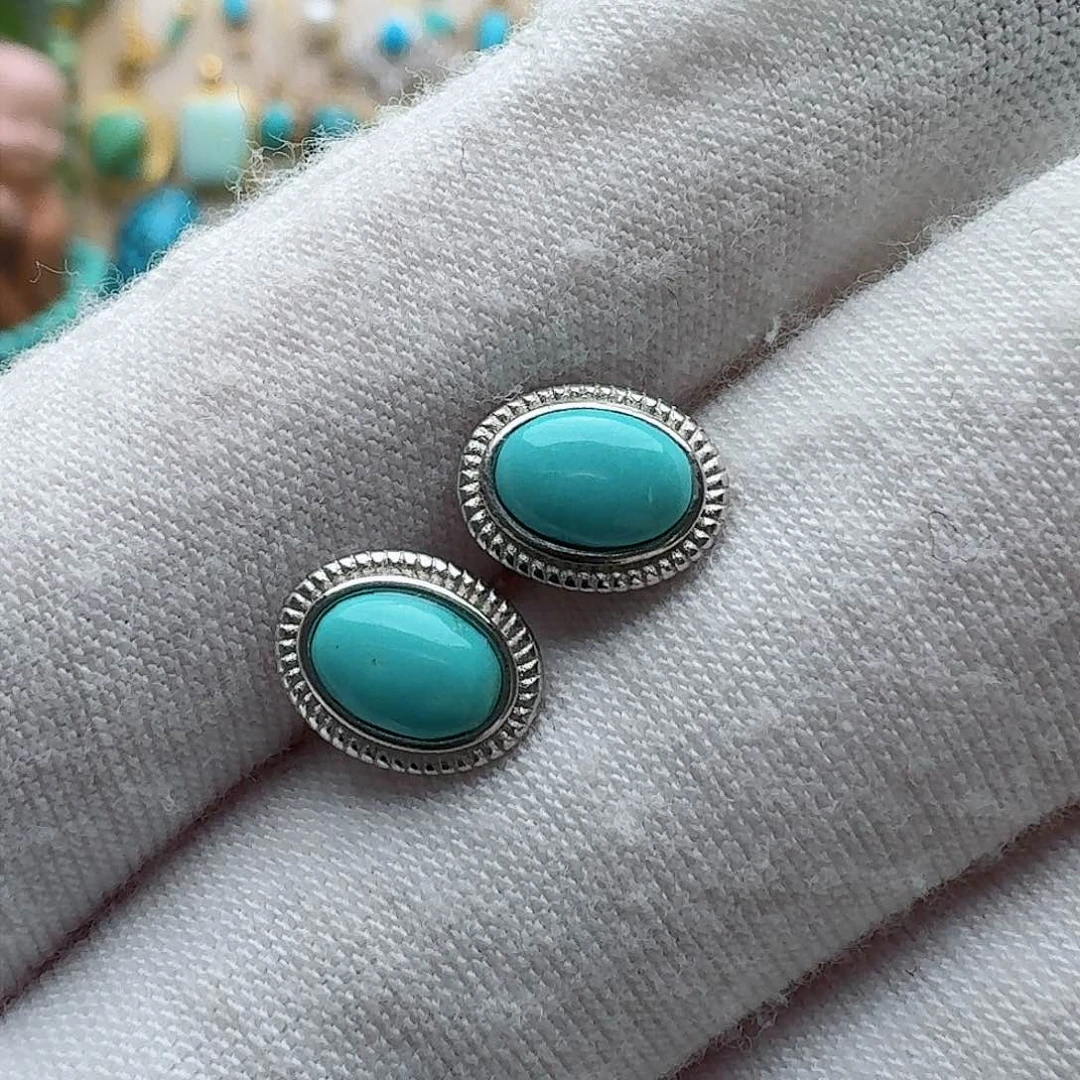 绿松石珠宝奇石银S925镶嵌