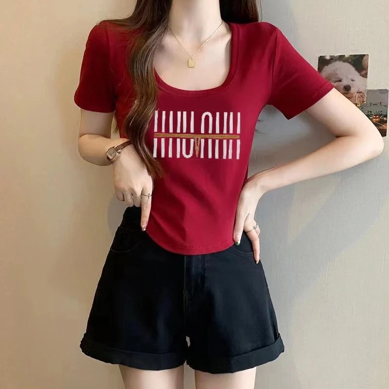 2025夏新款胖mm正肩大码女装宽松遮肉显瘦印花短袖上衣