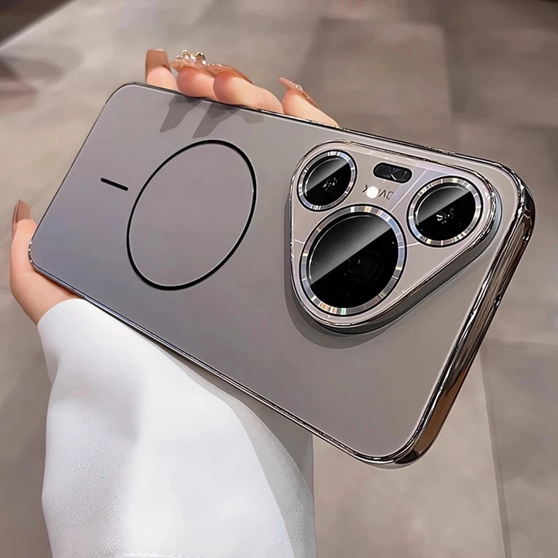 高品质磨砂磁吸适用华为pura80手机壳70Pro+全包防摔p60男女p80套