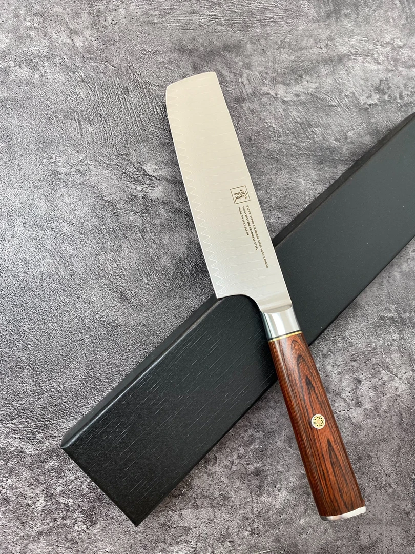 09微瑕疵大马士革切片刀家用锋利切肉刀具厨房厨师专用菜刀