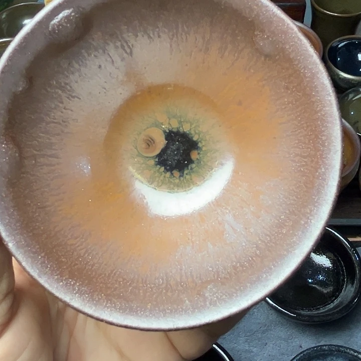 茶盏柴烧建盏束口鼓包