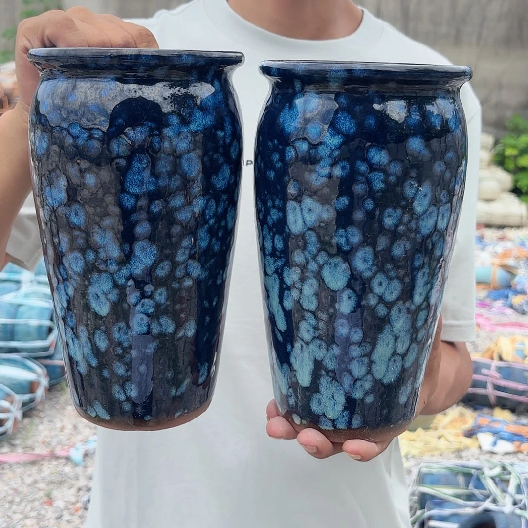 蓝雪花两个口径13高24