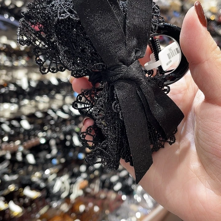 皮质铁合金抓夹黑色
