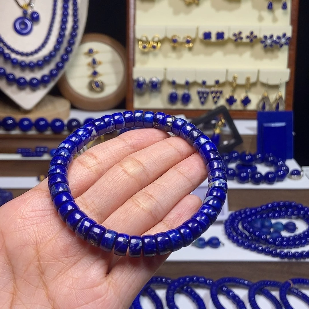 未镶嵌青金石精工药片手串8mm+