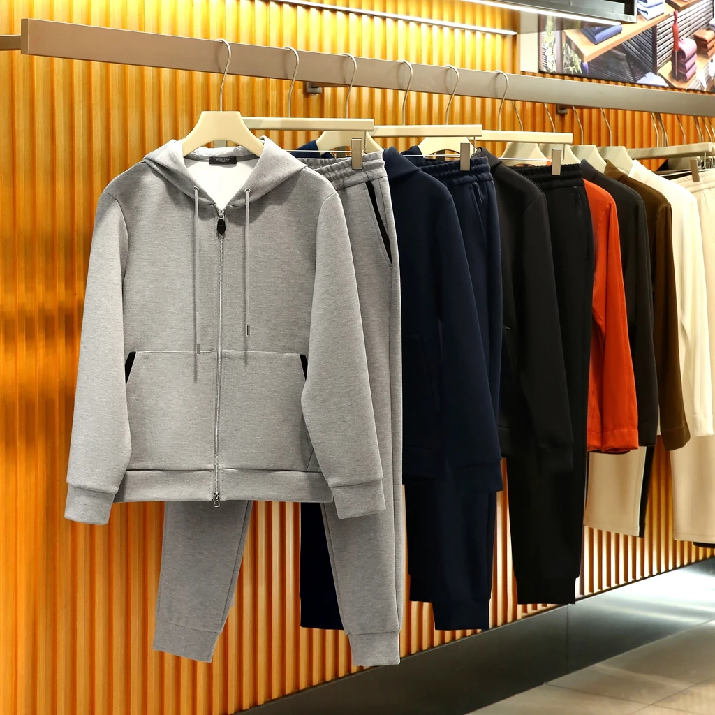 意式轻奢！高级空气层面料！挺括有型春季新款男休闲连帽卫衣外套