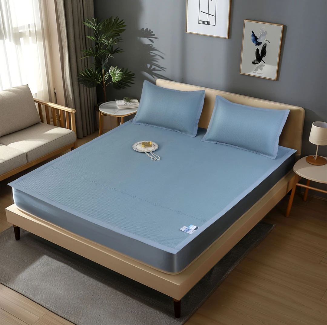 5919夏季凉席夏天2025新款折叠空调软席子三件套可机水洗