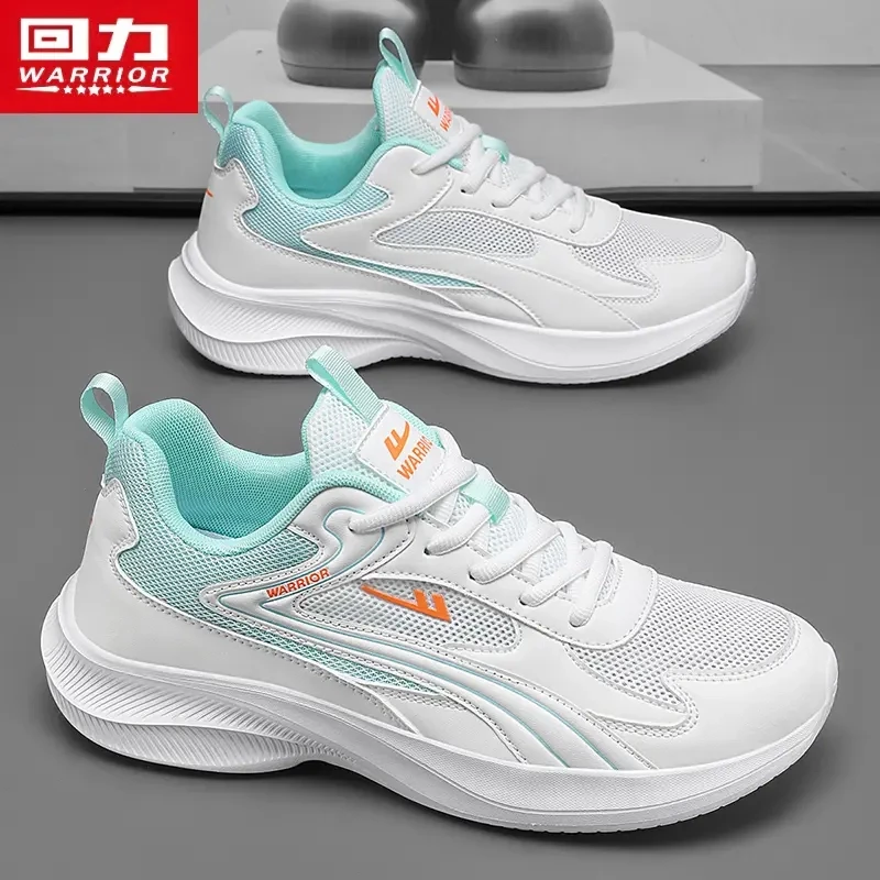 回力男鞋秋季2025新款轻便运动鞋网面透气减震跑步鞋白色休闲鞋子