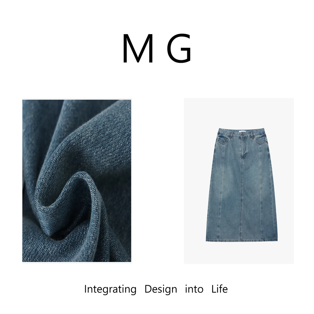 【往事牛仔半裙】定制港风复古高级休闲半身裙女DG-80030