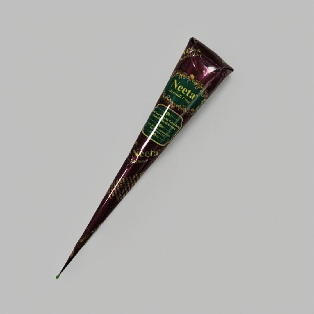 neeta印度henna自然棕色海娜膏暂时性纹身膏身体彩绘20g持久15天