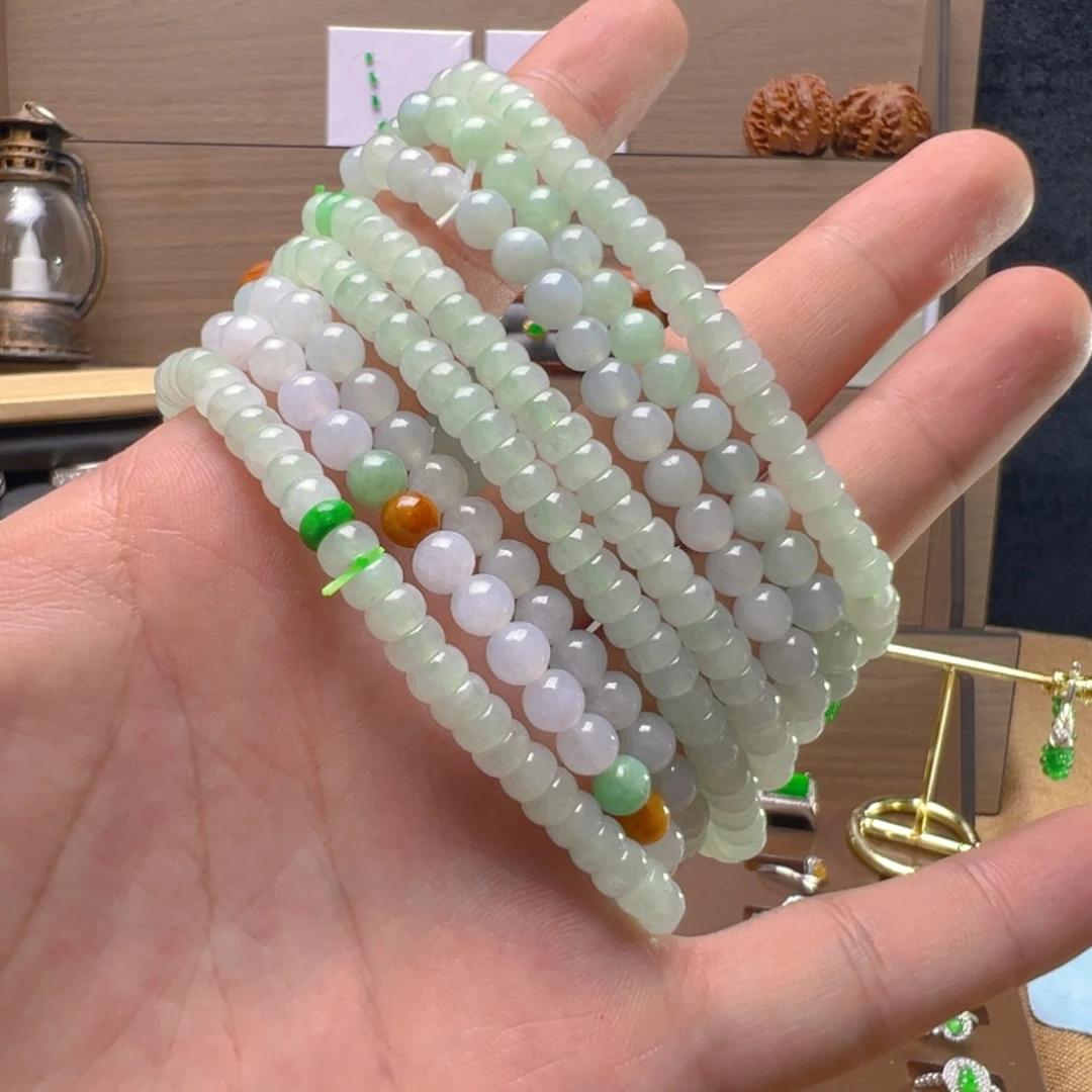 翡翠银S925镶嵌戒指随机发