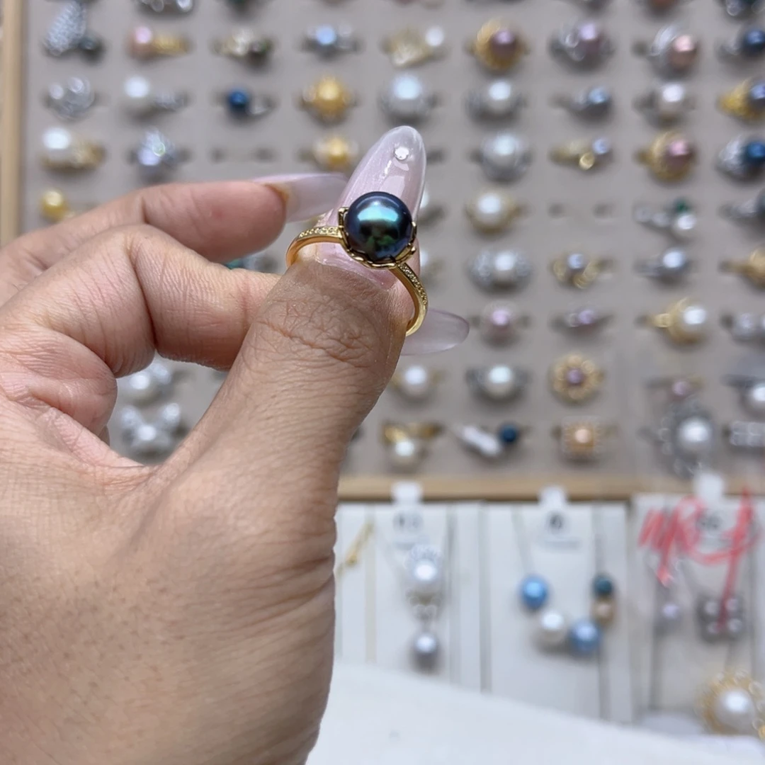 向****合金淡水珍珠戒指