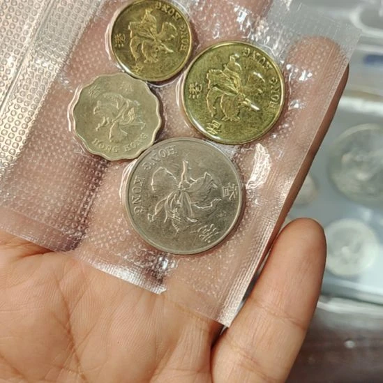 普通金属币香港4枚