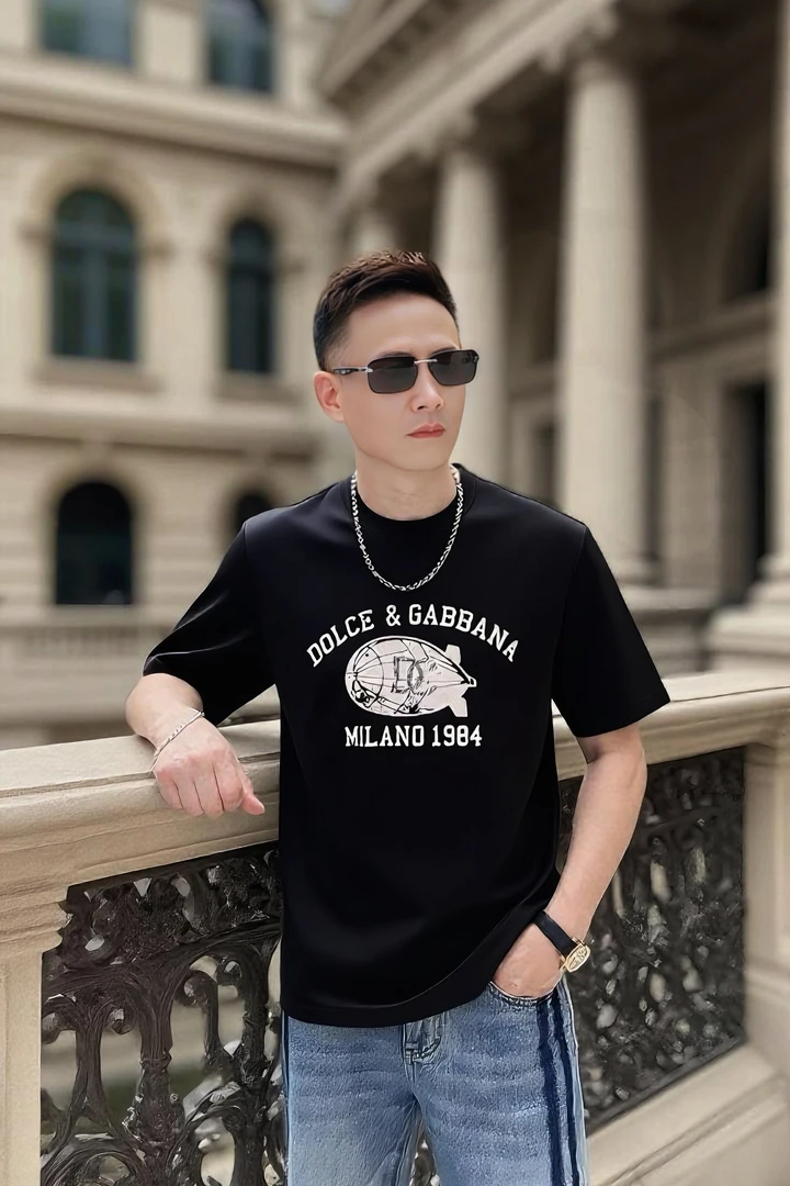 欧品男款夏季新款个性春夏潮流休闲百搭时尚圆领【微阔】短袖 8608