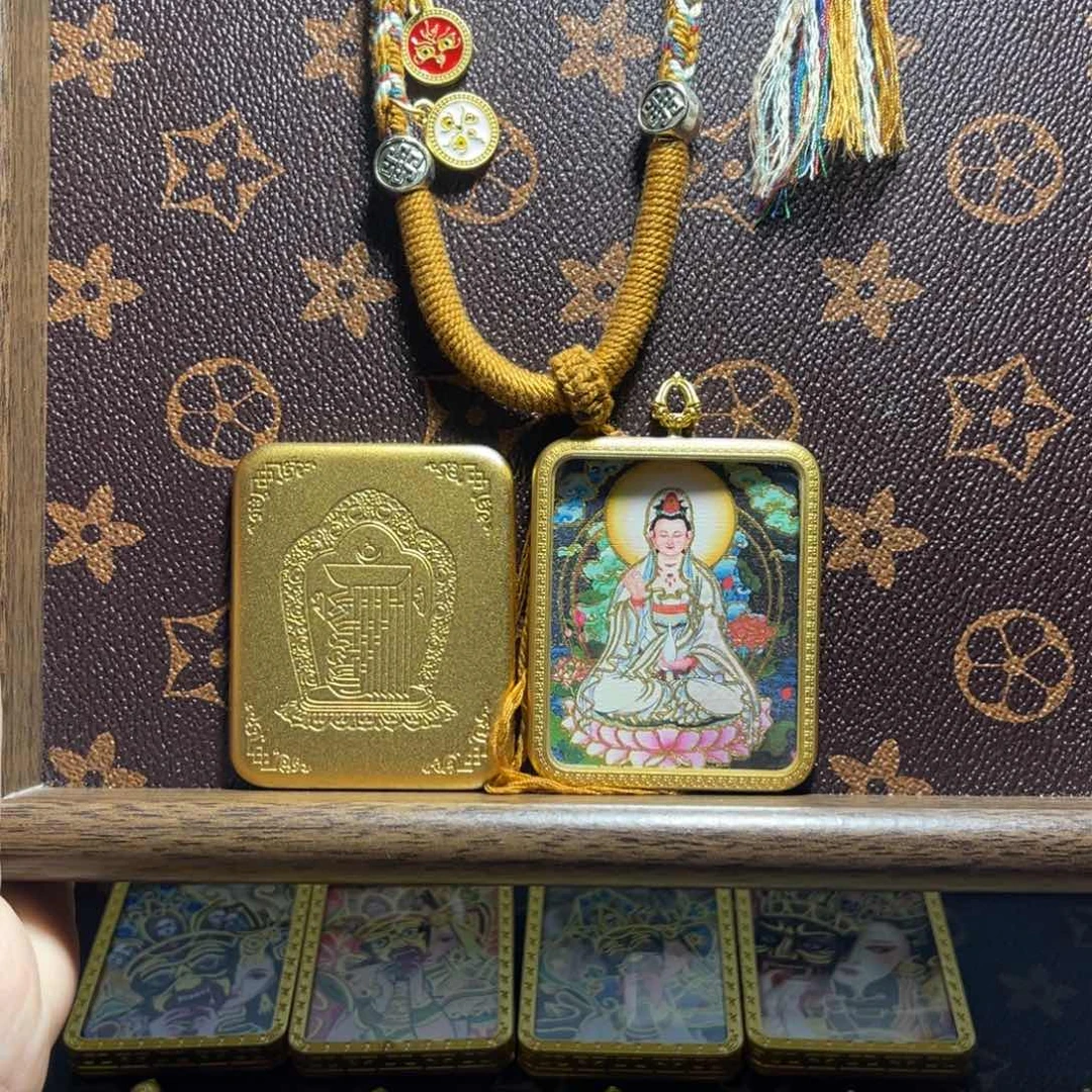 吊坠单面纯铜观音