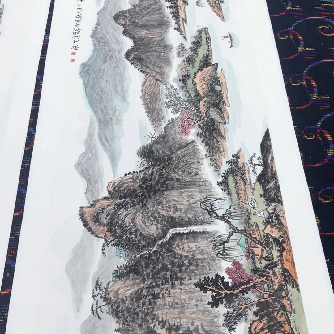 国画莹***九许广刚180/70山水马