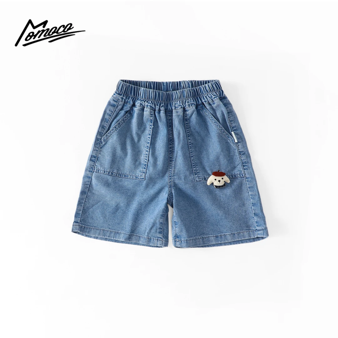 MOMOCO男童夏季牛仔短裤儿童时尚简约牛仔中裤77230352016