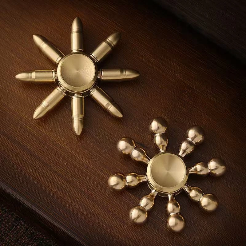 黄铜指尖陀螺葫芦指尖旋转可拆卸金属陀螺儿童成人趣味礼物手把玩