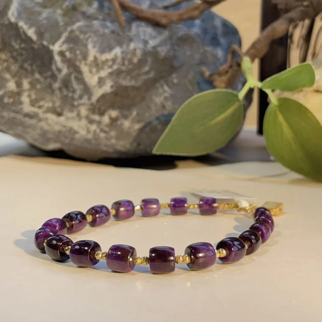舒俱来高阶帝王紫桶珠手链/18k/16cm/5mm＋/AZB4031