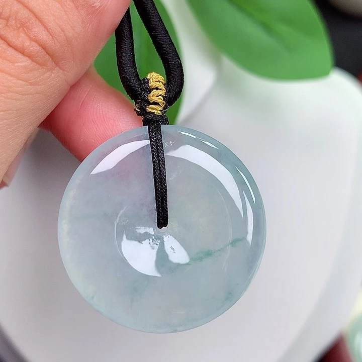 颈饰未镶嵌翡翠平安扣 30.7x5.8mm