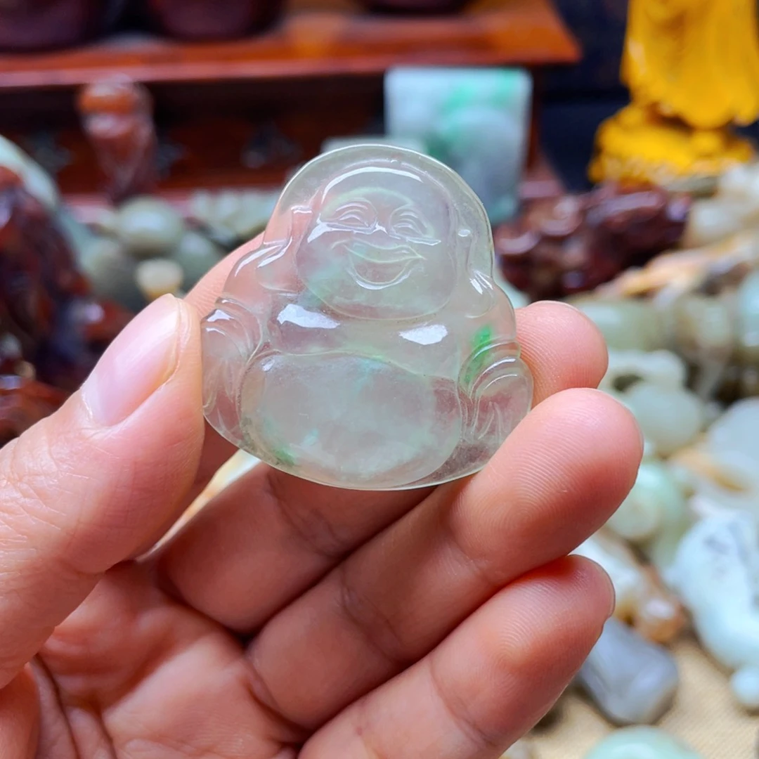 白玉菩提吊坠摆件