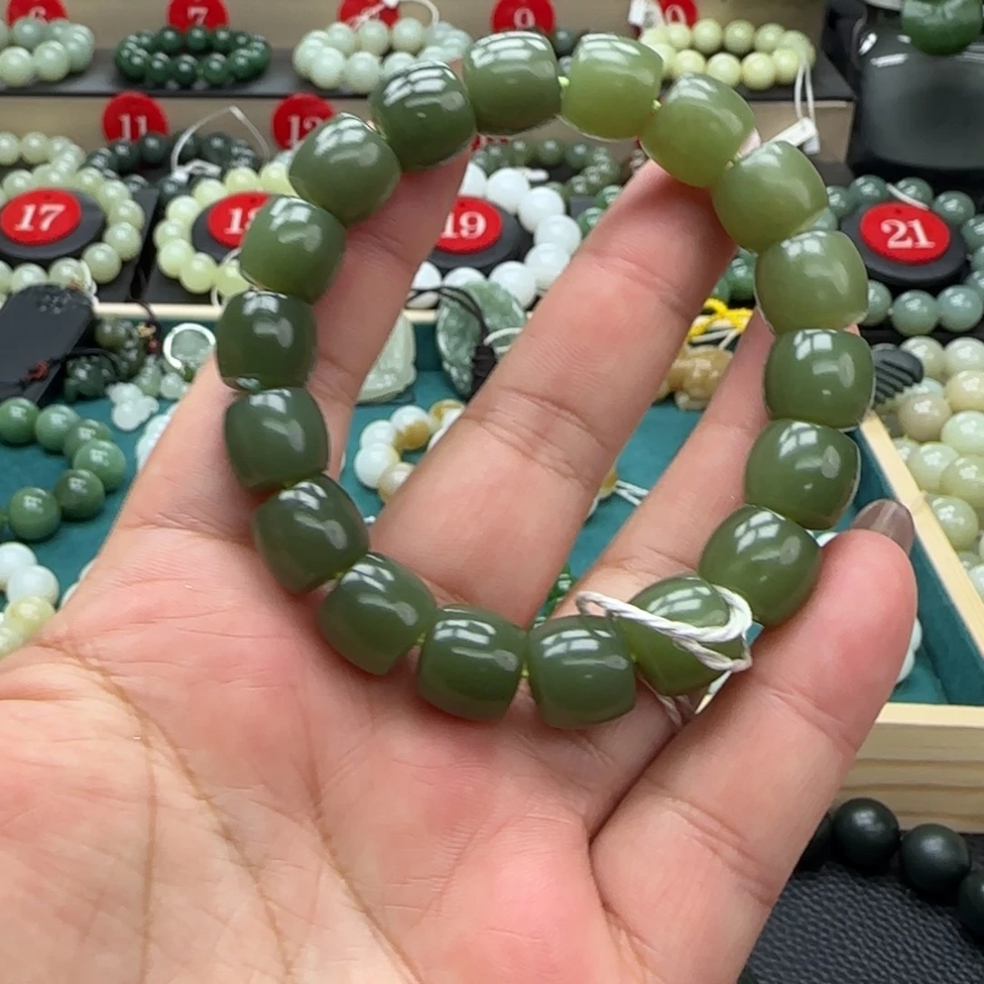 和田玉未镶嵌手链12