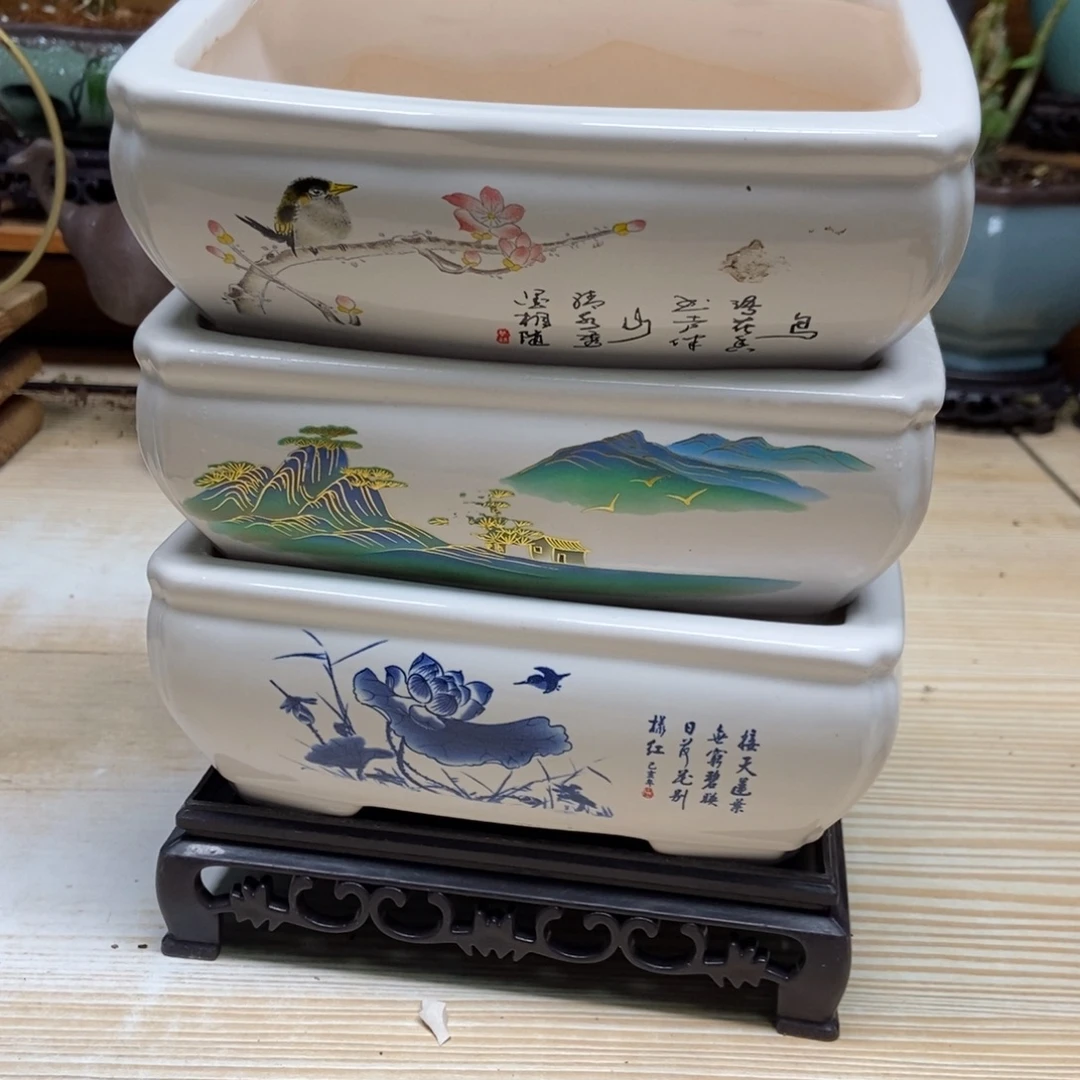 瓷片陶瓷花盆陶瓷艺术