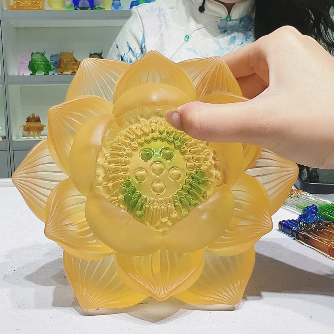 【闪购商品】手工艺品琉璃富贵莲花