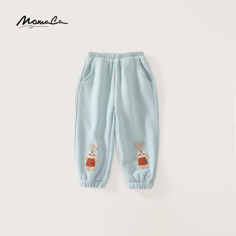 MOMOCO冬季新款男女童甜美玩偶加绒卫裤75830354027