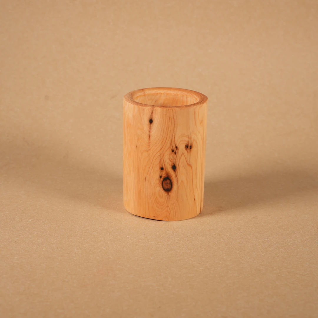 【小莲工艺】太行崖柏笔筒摆件留疤笔筒约7*9cm