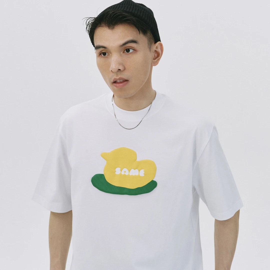 SAMESAME22SS小黄鸭发泡印花宽松T恤可爱简约休闲短袖情侣装7W7