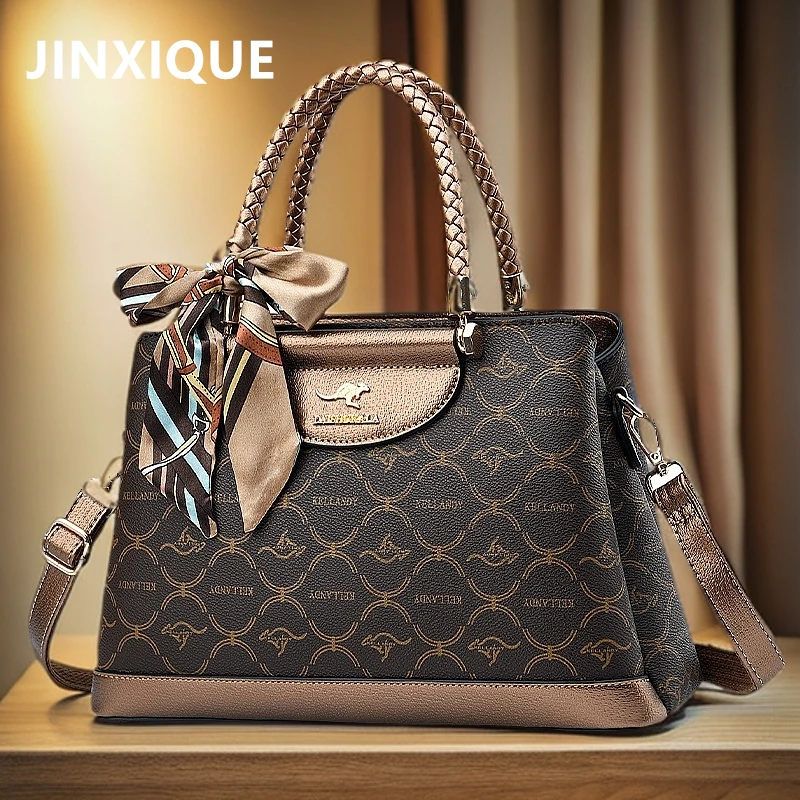 手提包女包2025新款女士百搭时尚中年妈妈包气质大容量单肩斜挎包