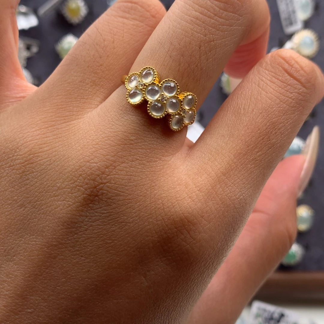 颈饰银S925镶嵌翡翠戒指