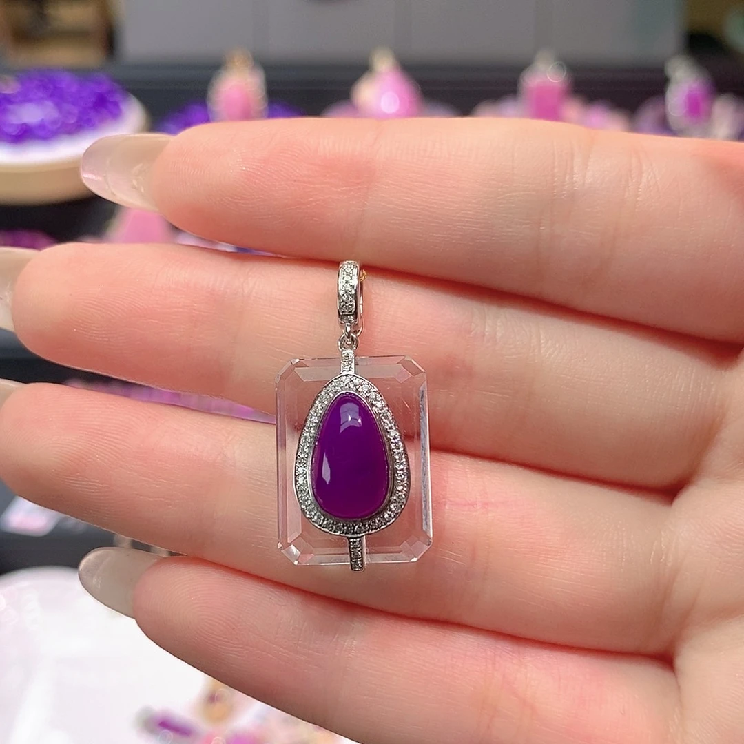 苏纪石（舒俱来）18K金镶嵌吊坠(不含链)