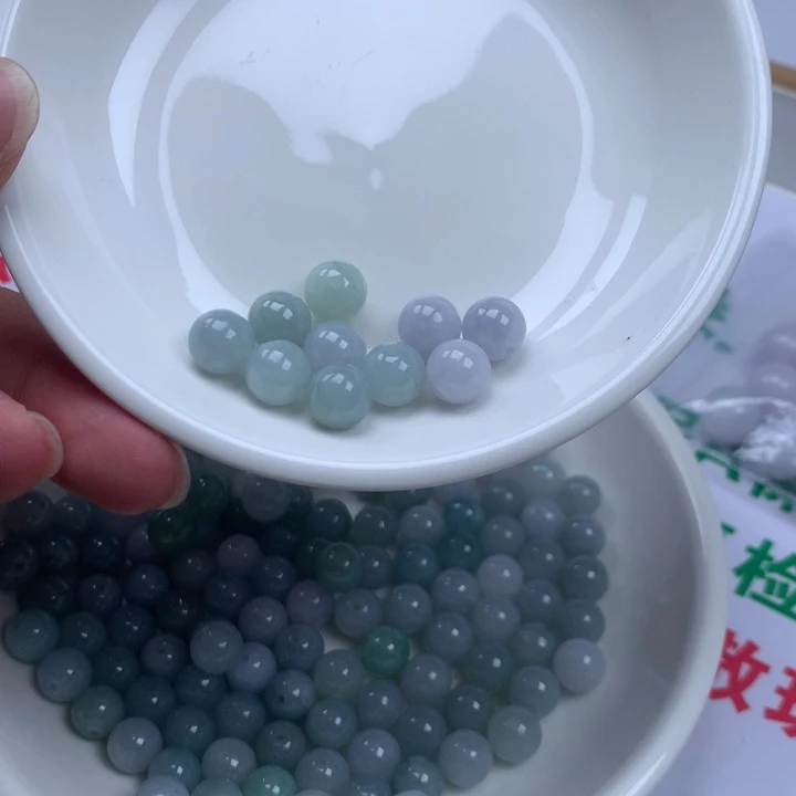 翡翠散珠翡翠10颗卡8加