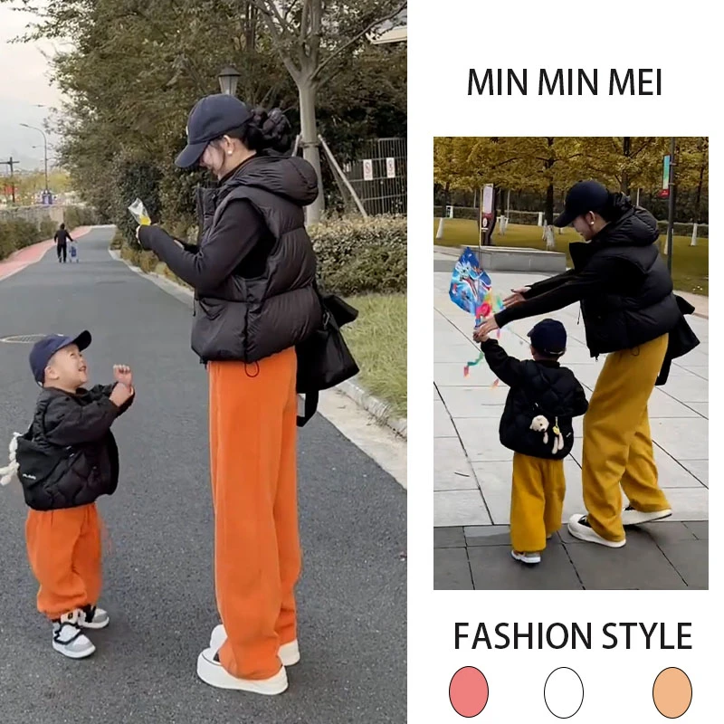 今年流行一整套2025年新款时连帽加厚马甲打底衫加绒卫裤三件套