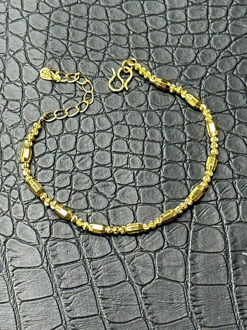 足银手链 收藏级轻奢气质简约气质精致黄色手链Mxz21771