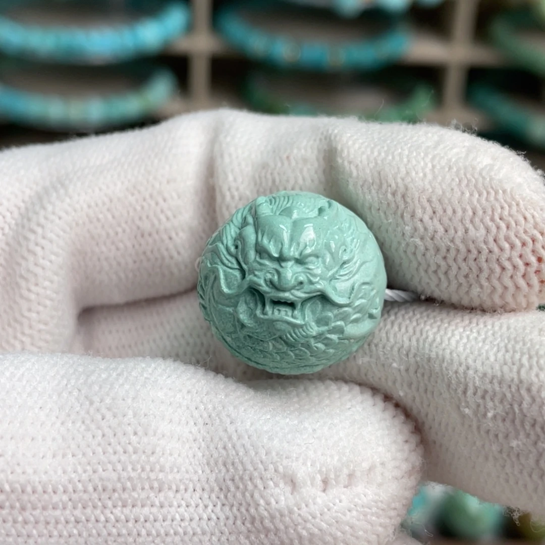 绿松石未镶嵌龙珠