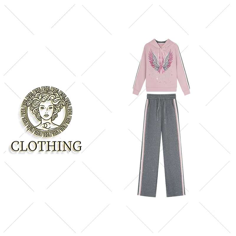 【CLOTHING/原创设计】B69199新款洋气百搭休闲套装