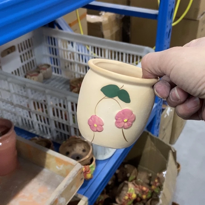 陶瓷花盆单场满9.9发7*7.5