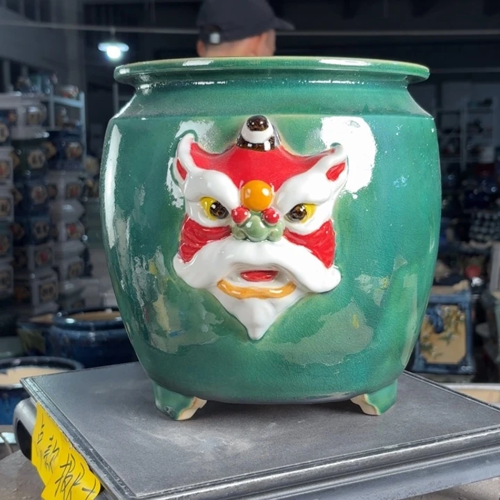 一风堂石湾花盆 内18*21气孔微瑕