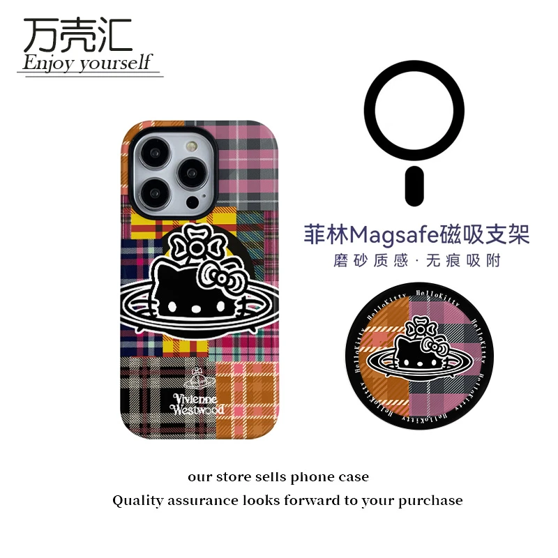 磁吸菲林二合一格子KT猫星球适用苹果16/15promax手机壳14/13套