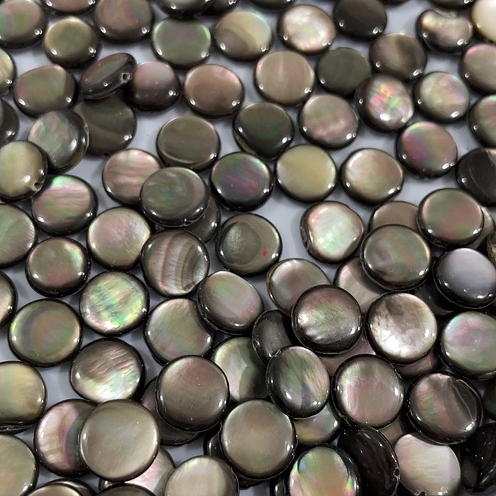 贝壳非金属10个黑蝶贝圆片10mm