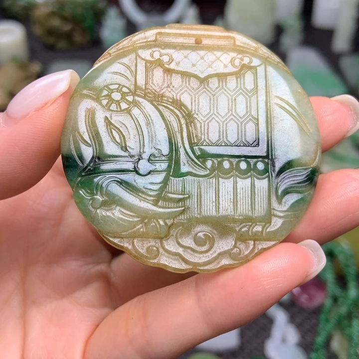 翡翠挂件未镶嵌清